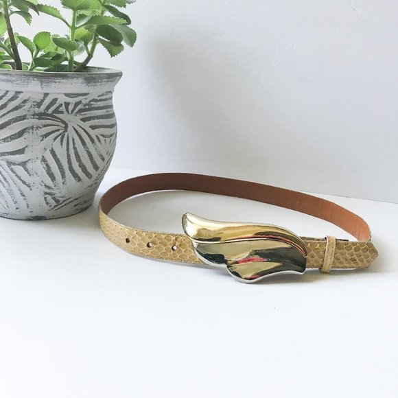 Vintage Apple ACC of NY Snakeskin Belt - Picture 1 of 4